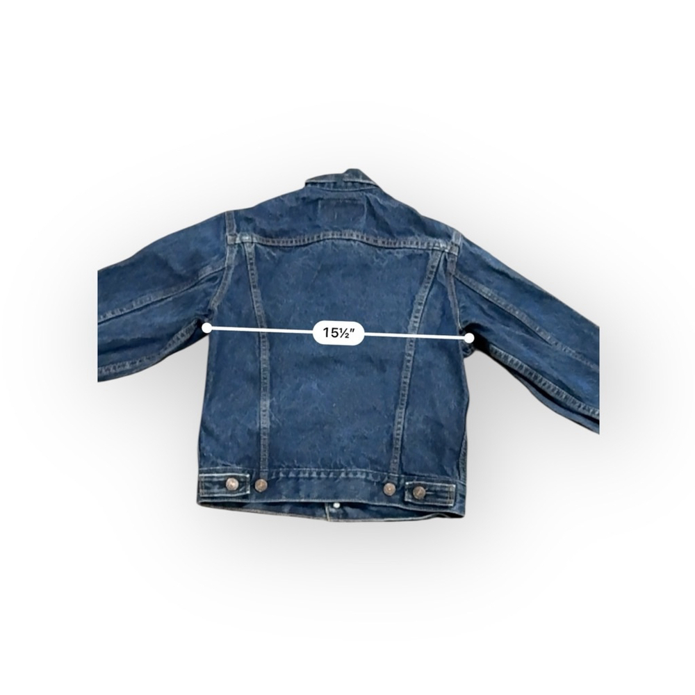 Vintage 86 Levi’s Dark Trucker Denim Jacket 70706-0216 Youth 14/Women’s Sz S​ - Picture 4 of 8